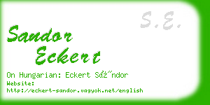 sandor eckert business card